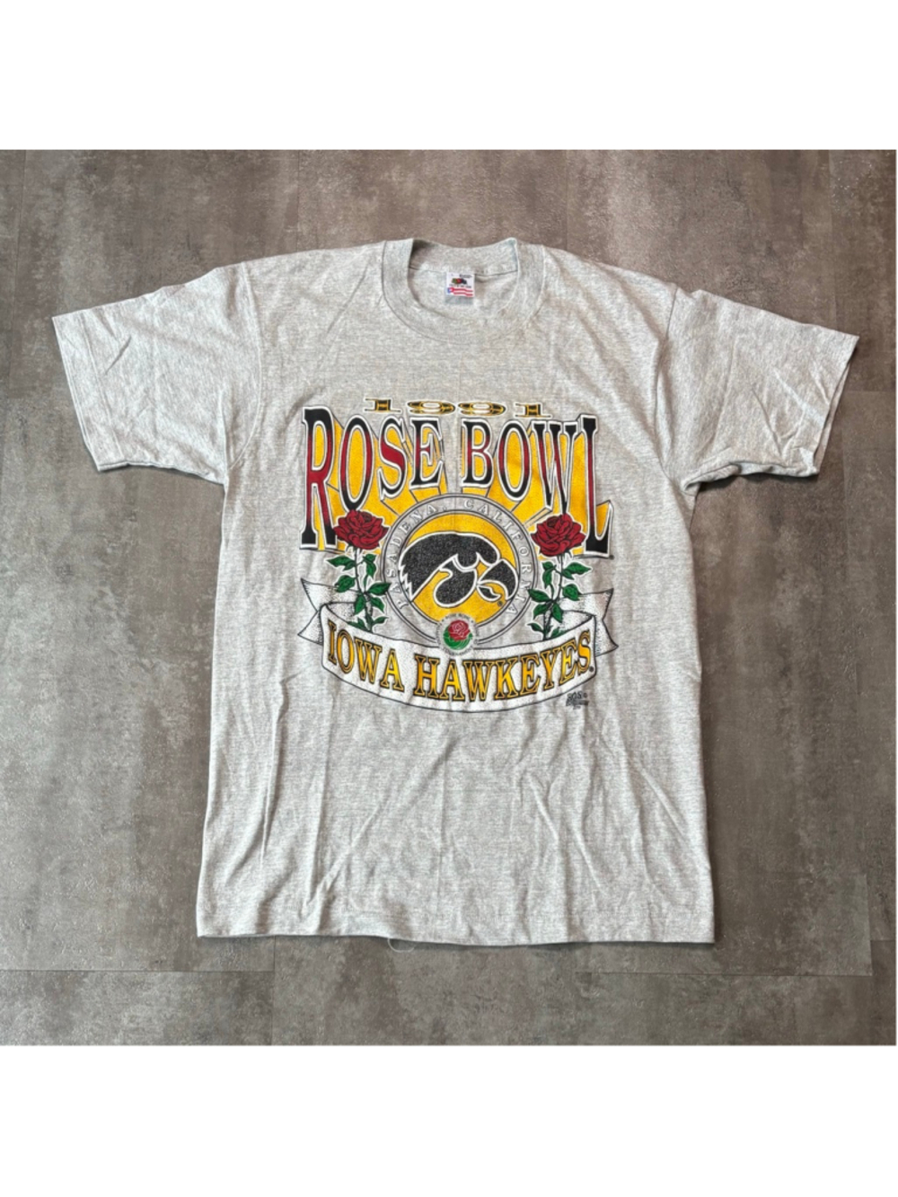 Vintage 1991 Rose Bowl Iowa Hawkeyes Shirt Mens Large